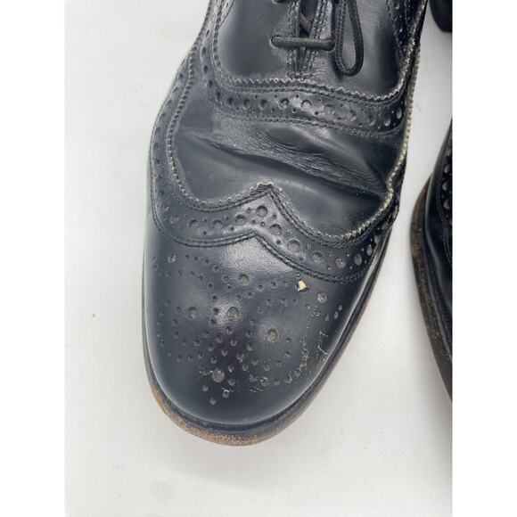 Allen Edmonds McAllister‎ Wingtip Oxford Black Leather Mens Dress Shoes 10.5 C main image 7